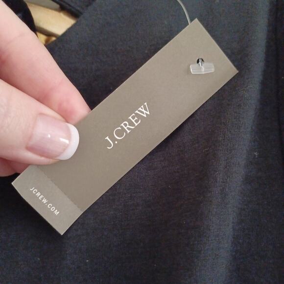 J.Crew FormKnit Open-Back Velvet Tie Top in Black M NWT 90s - Picture 11 of 12